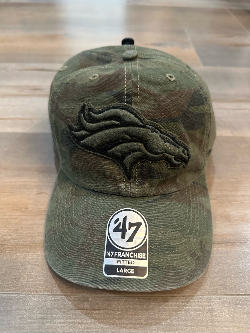 47 Franchise Denver Broncos Camo Green Fitted Hat